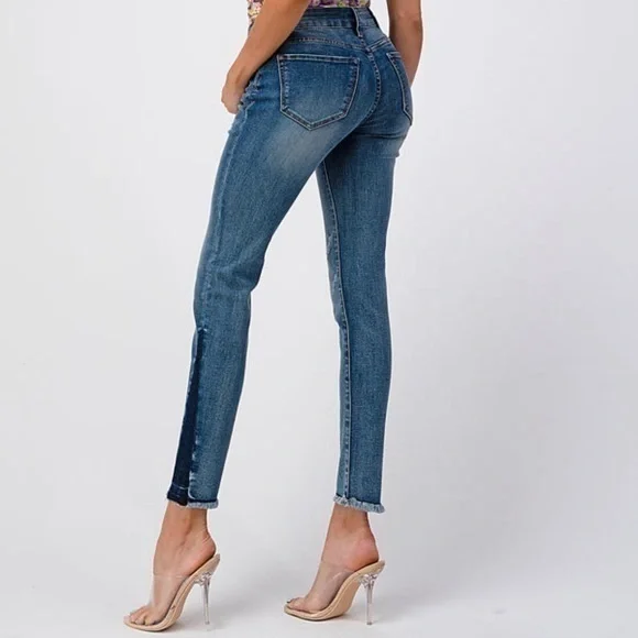 NWT Grace Jeans Classic 2 Tones Washu Mid Rise Skinny Jean - Picture 5 of 13